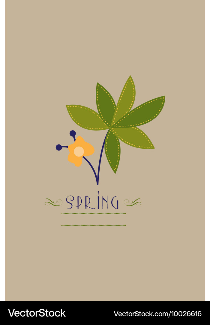 With spring flower Royalty Free Vector Image - VectorStock
