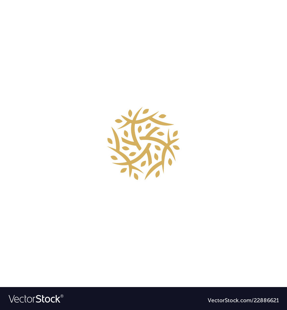 Abstract round tree ecology logo