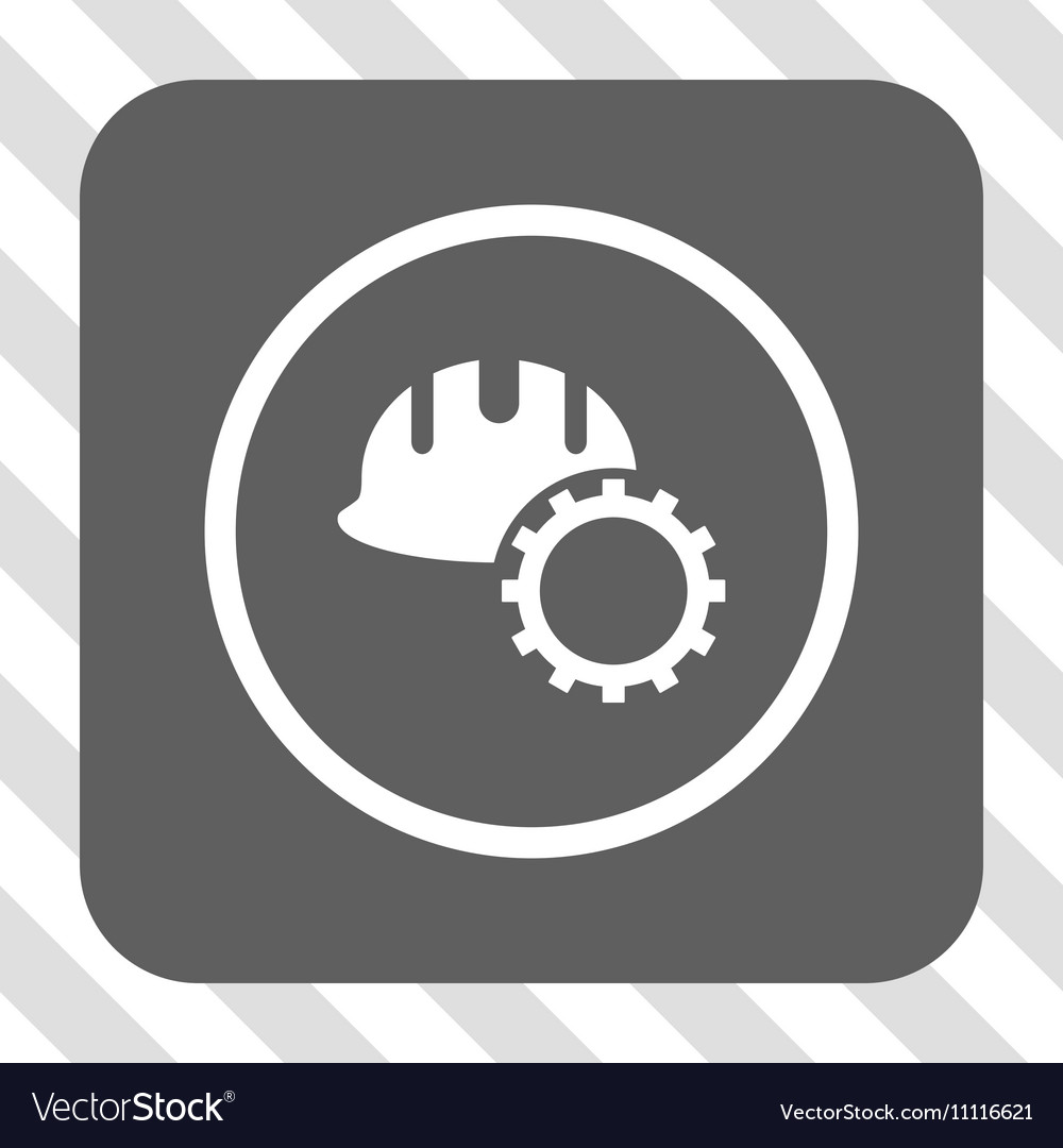Development hardhat rounded square button