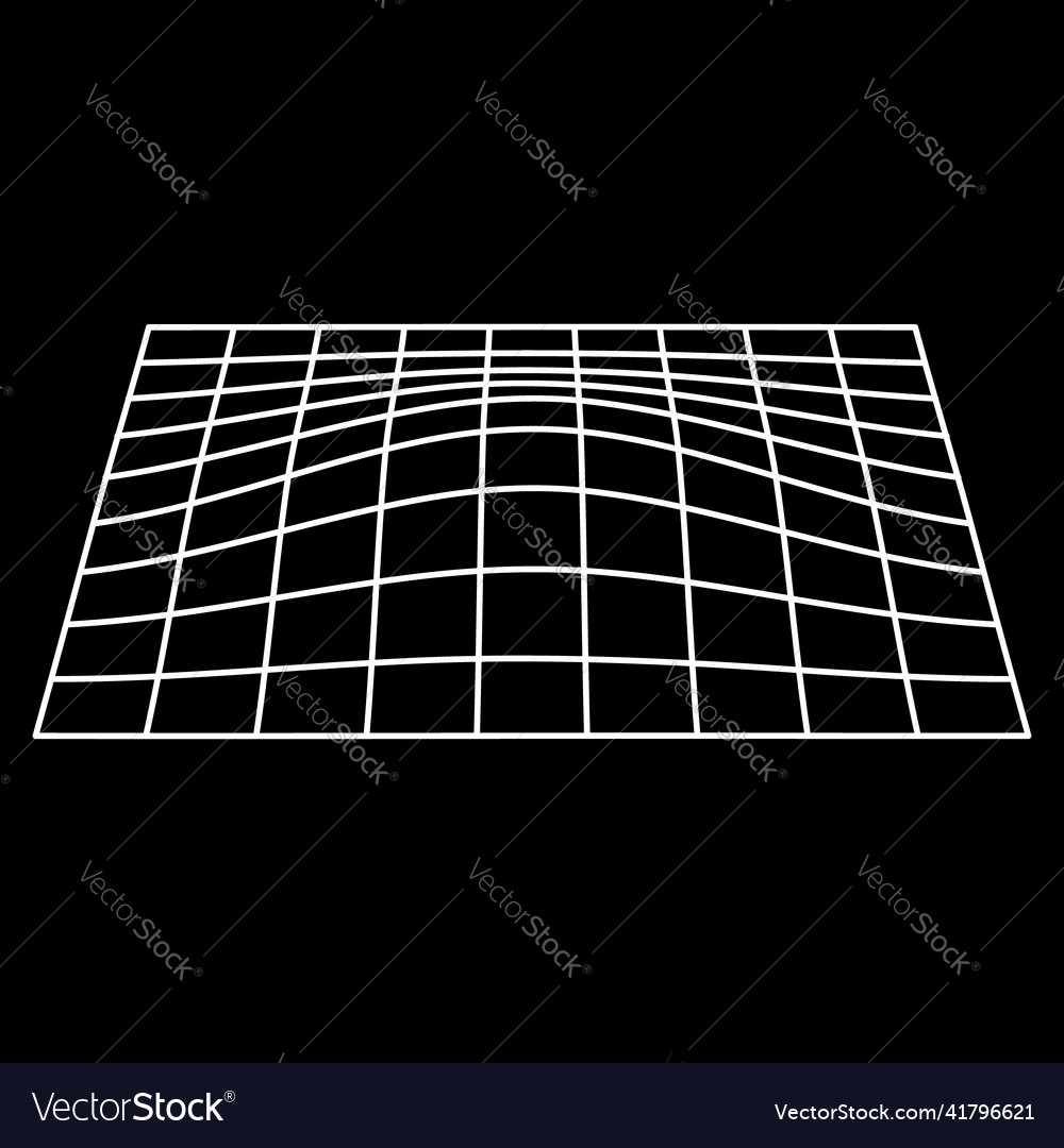 Distorted grid futuristic wireframe pattern mesh Vector Image Distorted grid futuristic wireframe pattern mesh