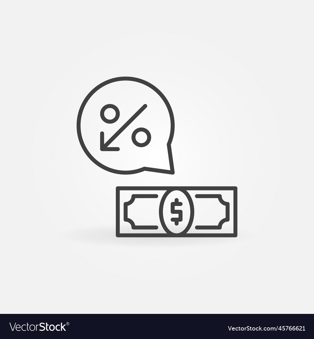 Dollar devaluation currency value lowering line vector image Dollar devaluation currency value lowering line