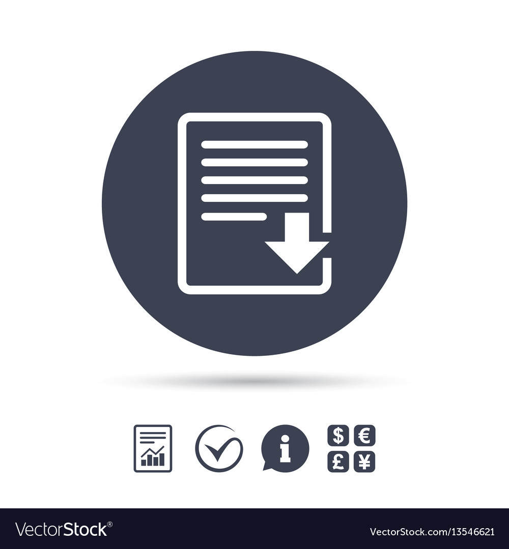 Download file icon document symbol