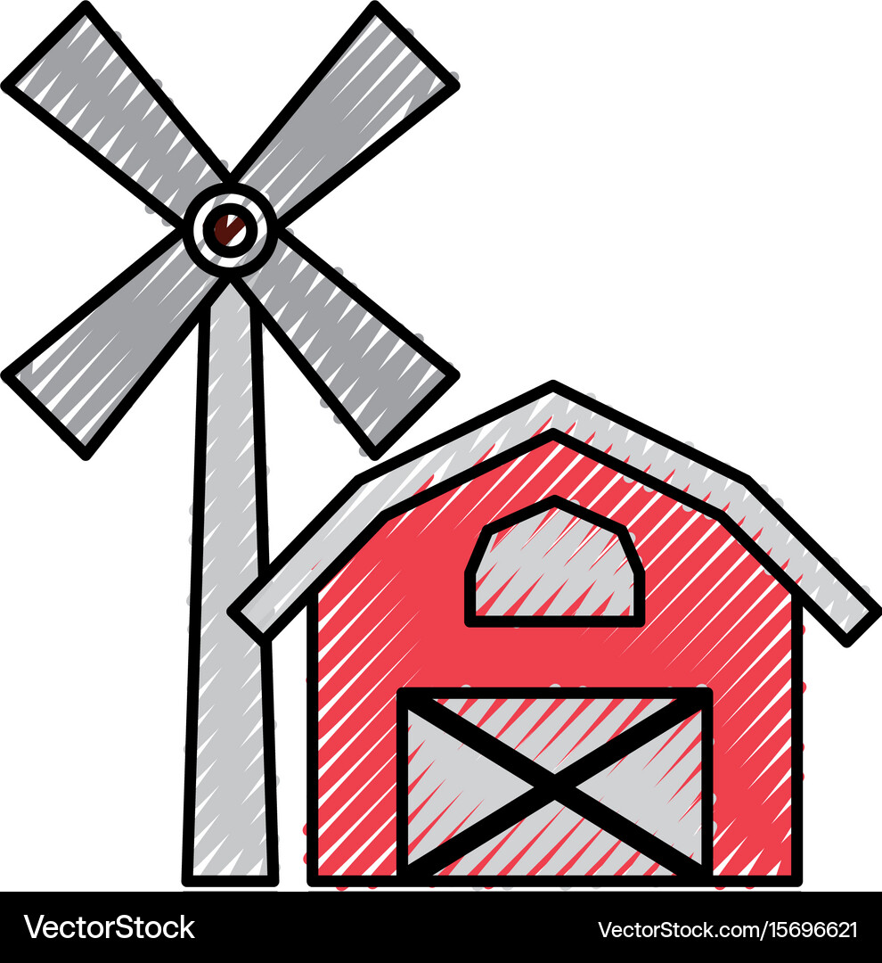 Farm stable building icon Royalty Free Vector Image