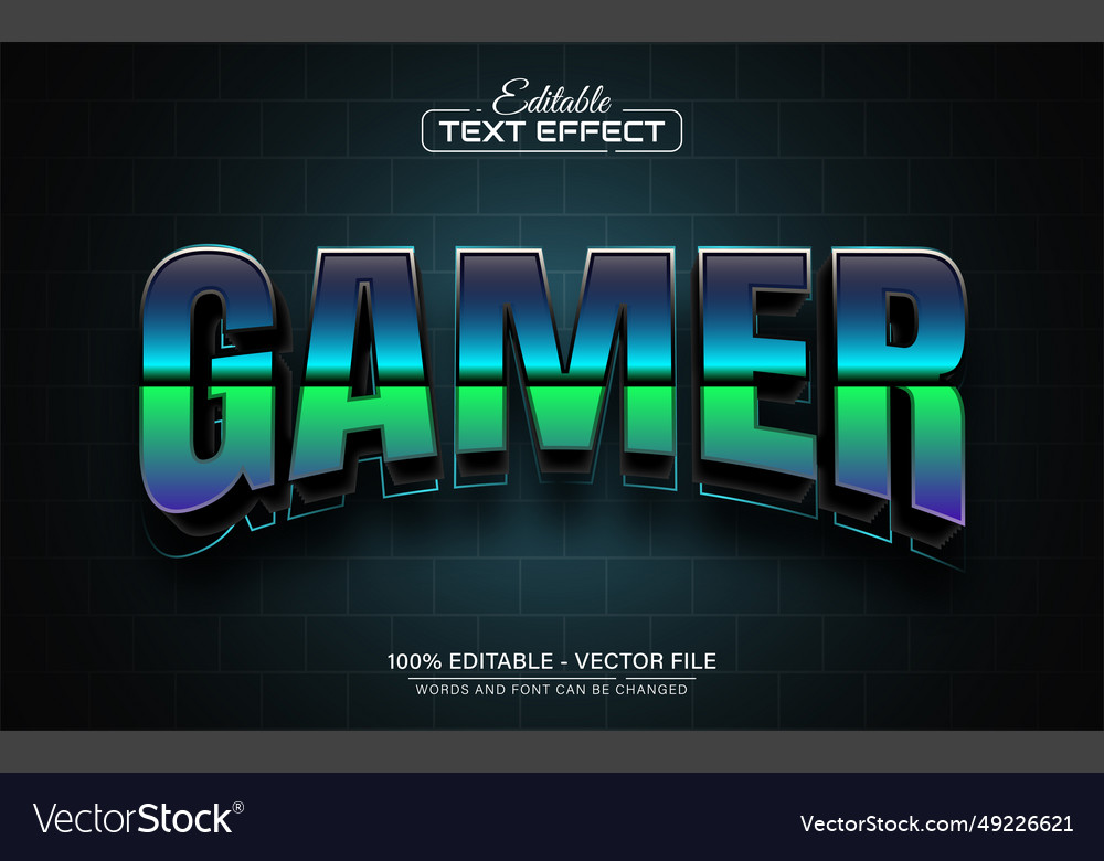 Game retro style text effect editable vector image Game retro style text effect editable