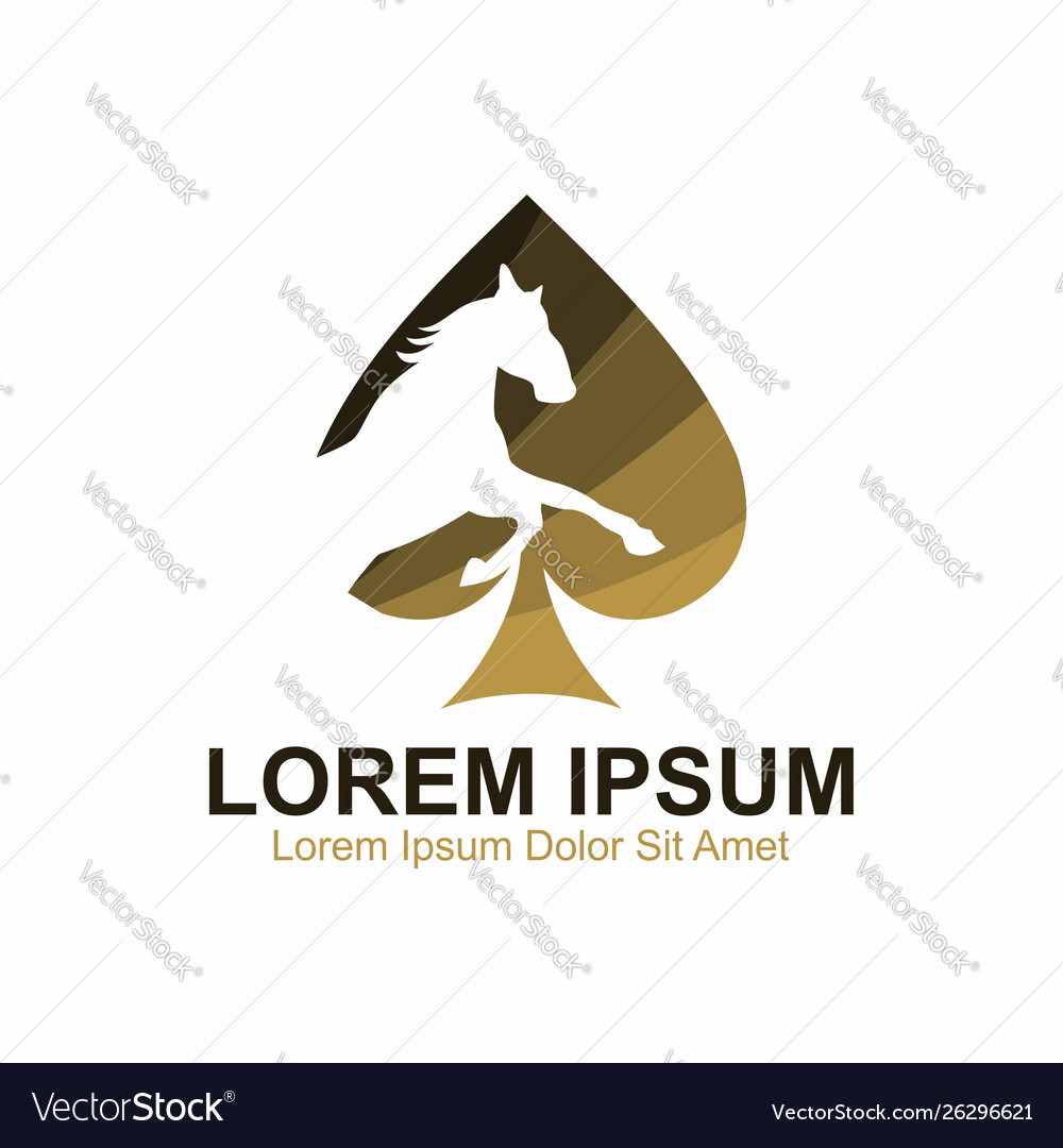 Golden horse casino logo template