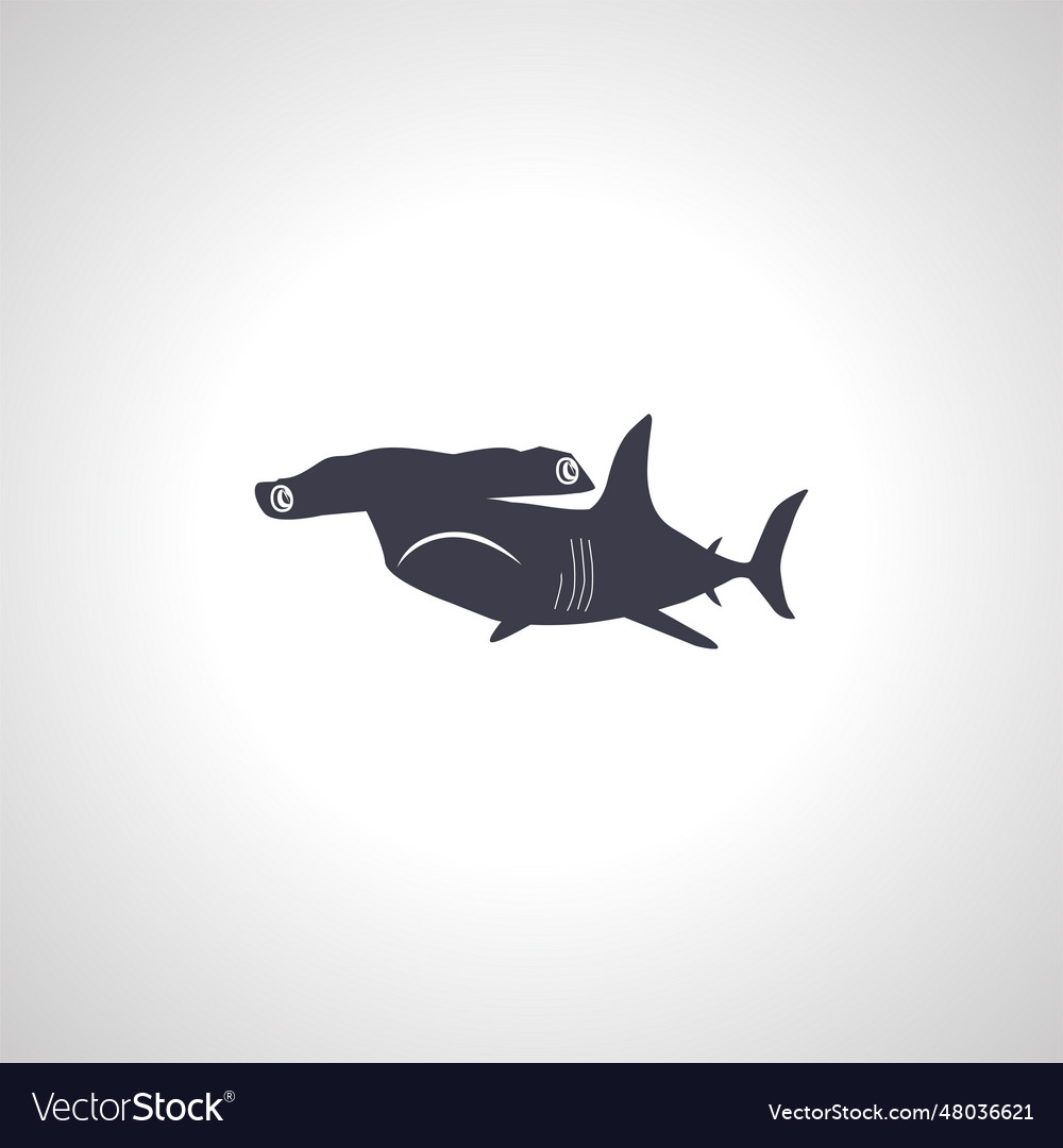 Hammerhead shark icon hammerhead shark isolated Vector Image