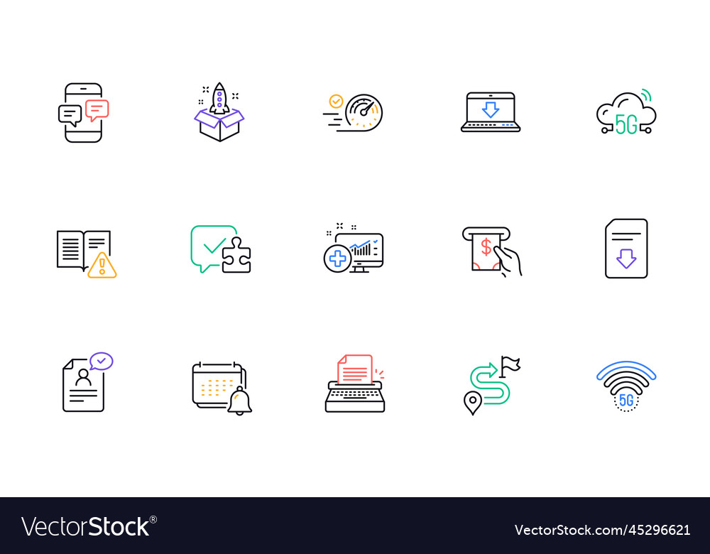 Internet downloading startup and instruction vector image Internet downloading startup and instruction