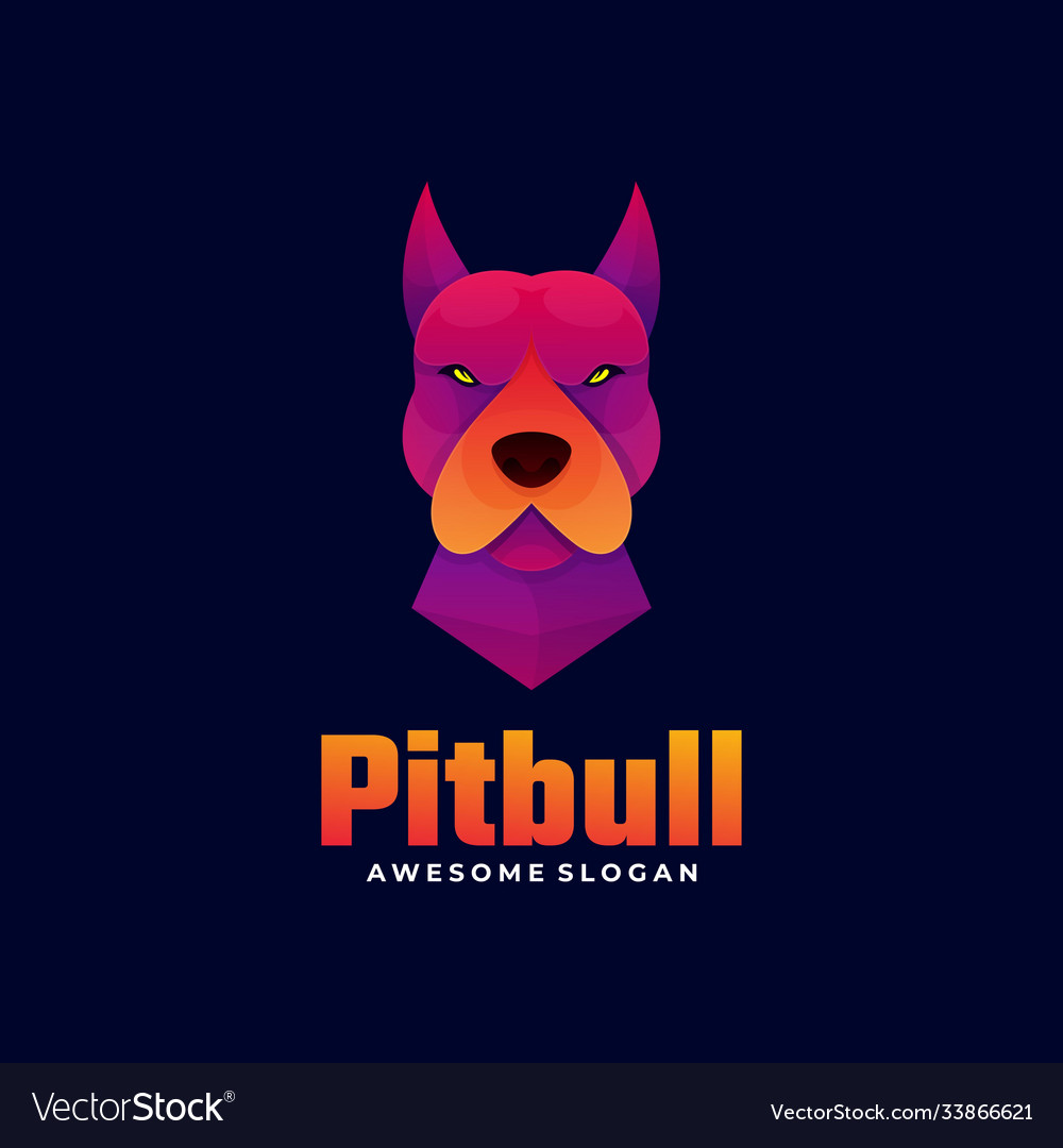 Logo Pit Bull Gradienten bunten Stil