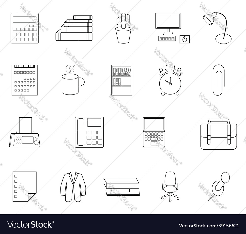 Office supplies icon on white background