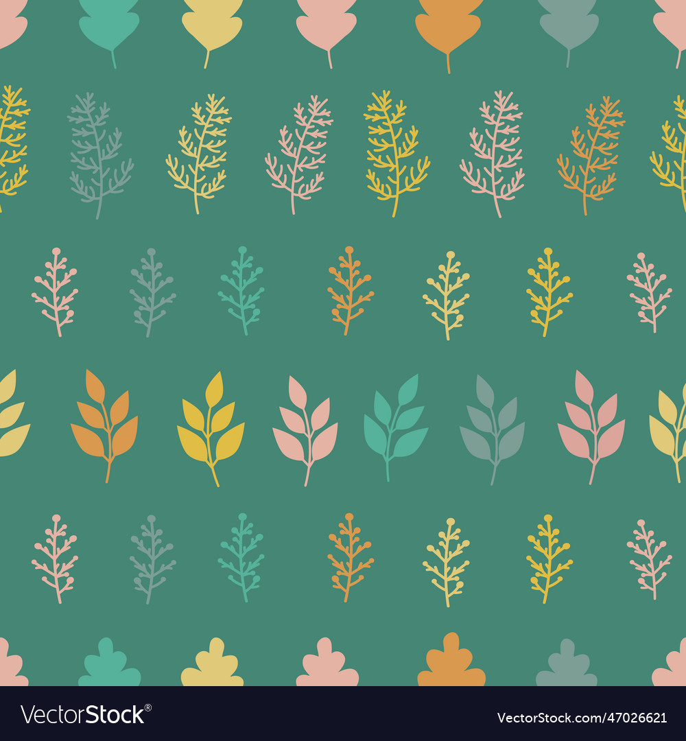 Seamless pattern with multicolored leaves vector image Seamless pattern with multicolored leaves