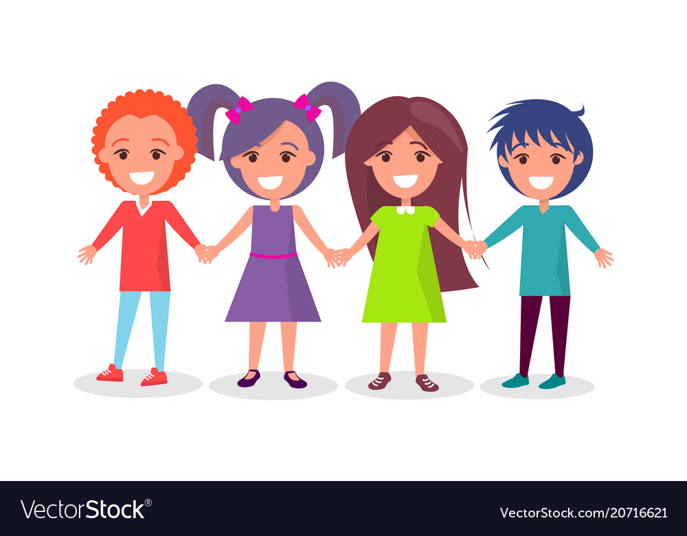 Smiling Kids Cartoon Set