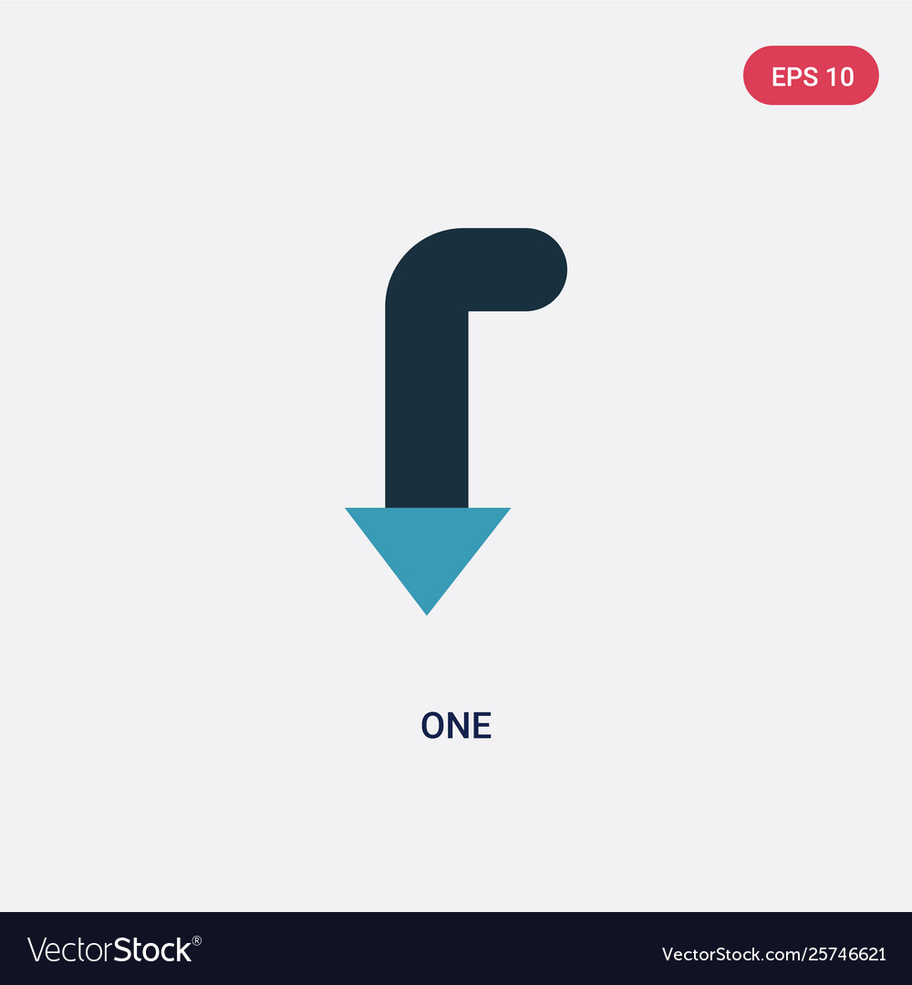 Two color one icon from orientation concept