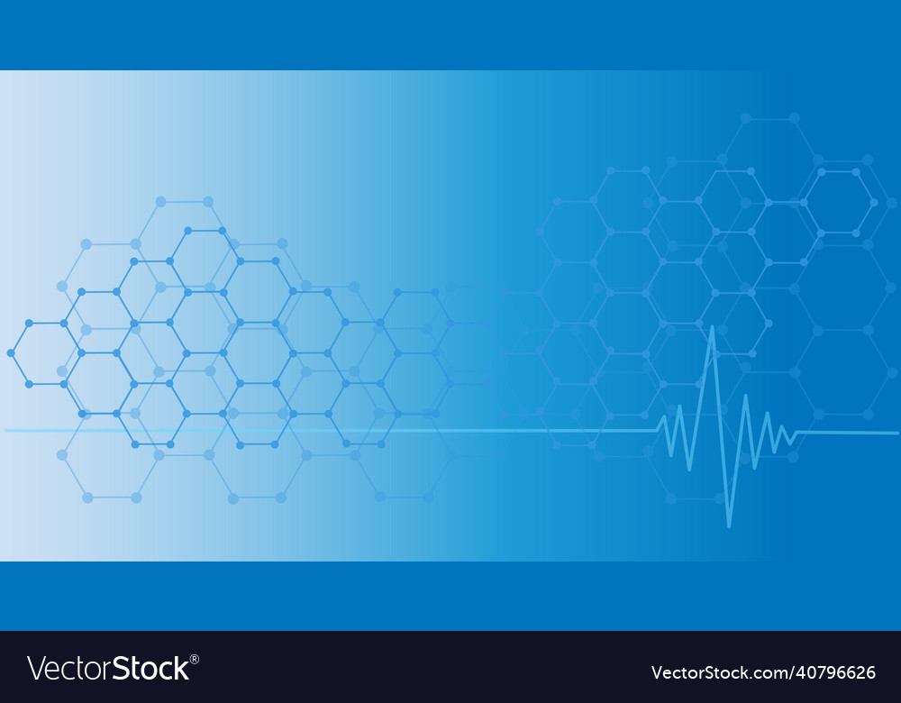 Abstract blue hexagon gradient background
