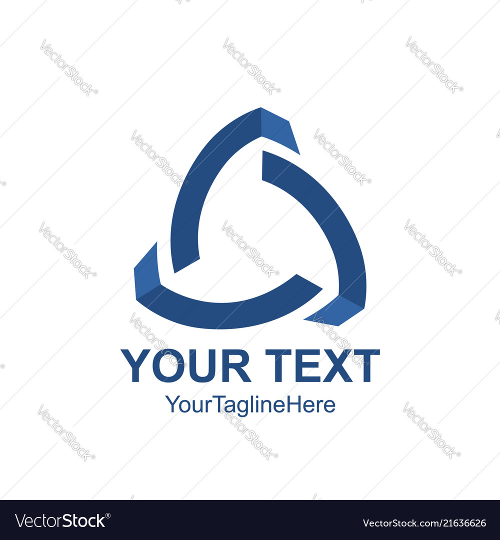 Abstract triangle logo design template element vector image Abstract triangle logo design template element
