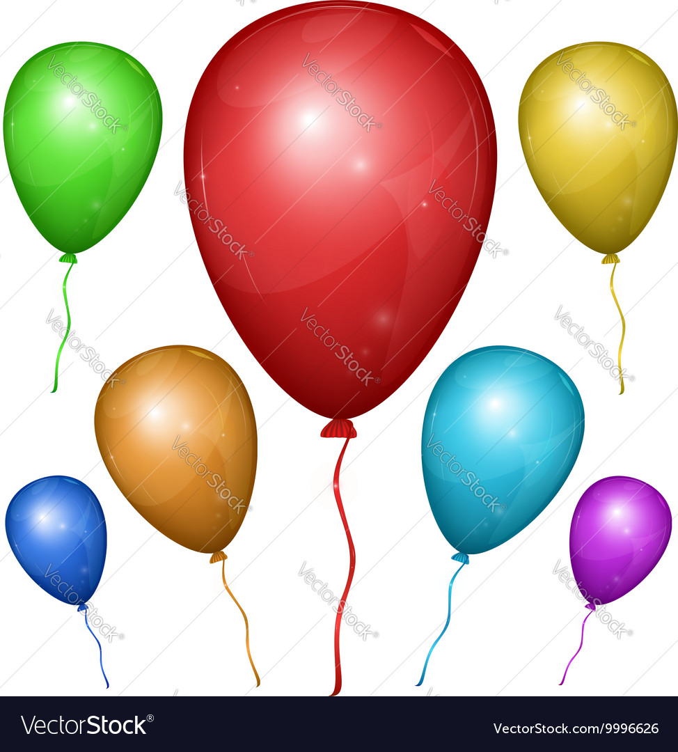 Balloon color set Royalty Free Vector Image - VectorStock