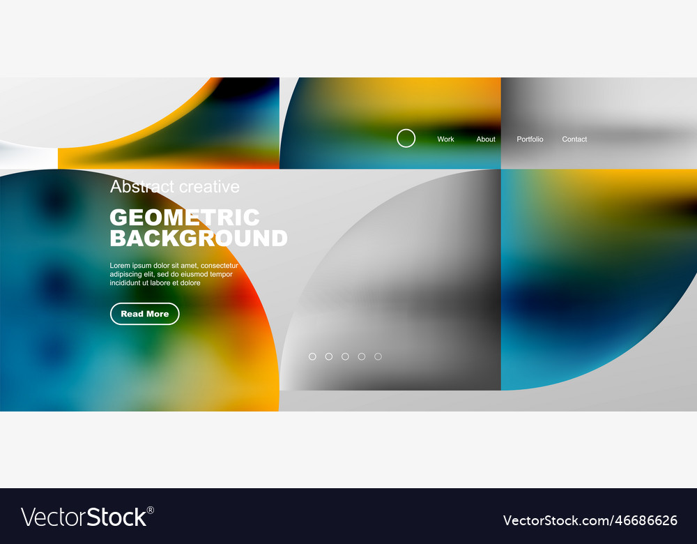 Bright fluid gradient circles abstract background vector image Bright fluid gradient circles abstract background