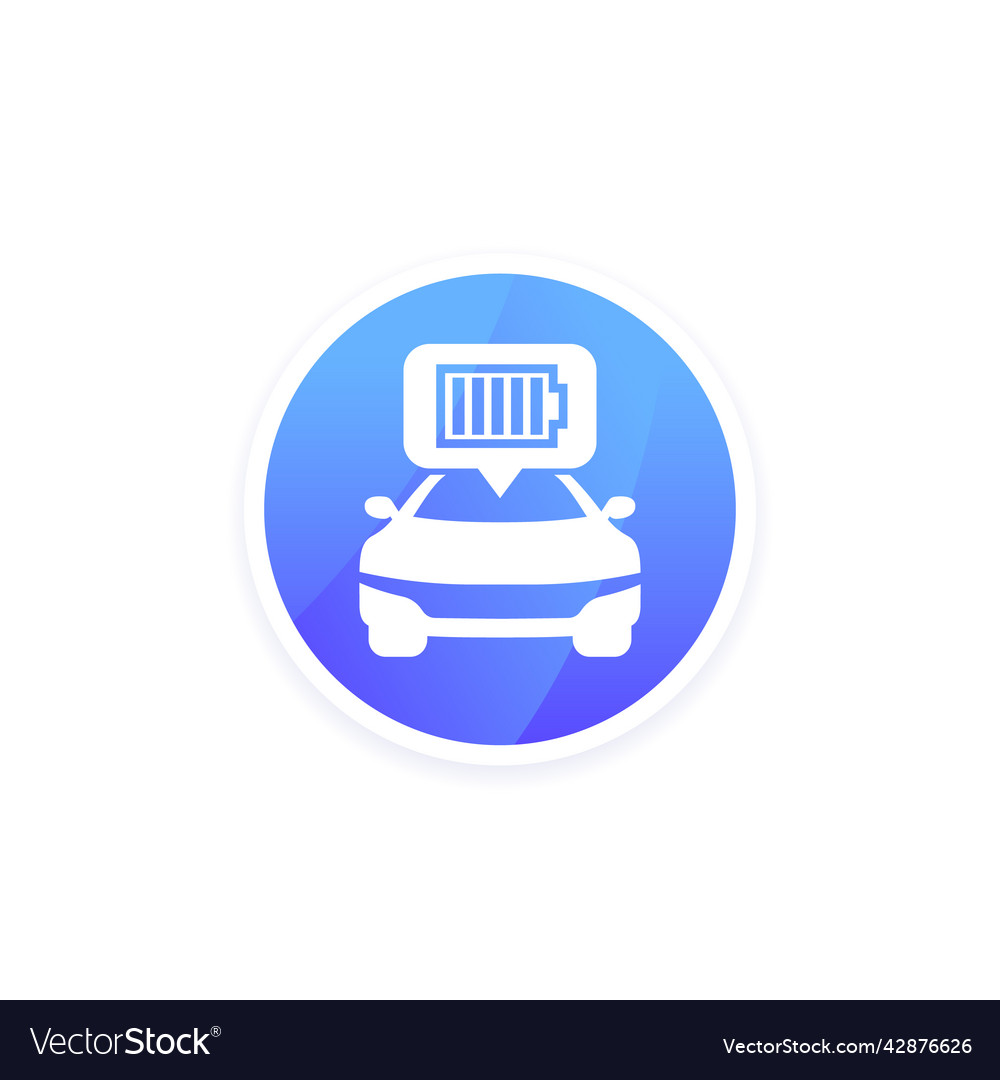 Car charging battery icon