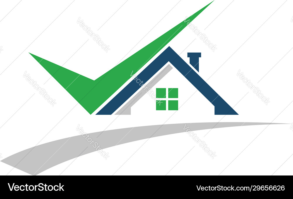 Check mark real estate logo template design eps 10