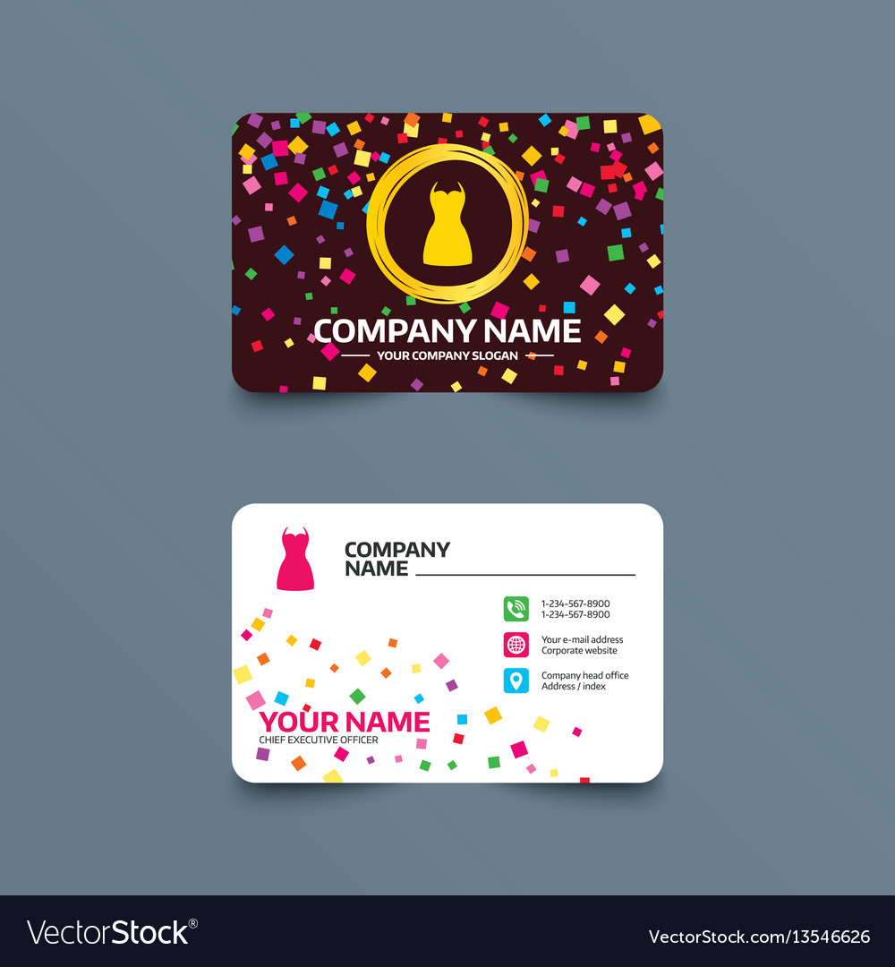 Confetti Business Card Template