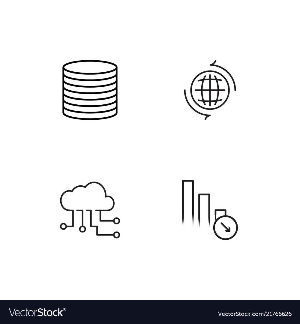 Data analytics icons set