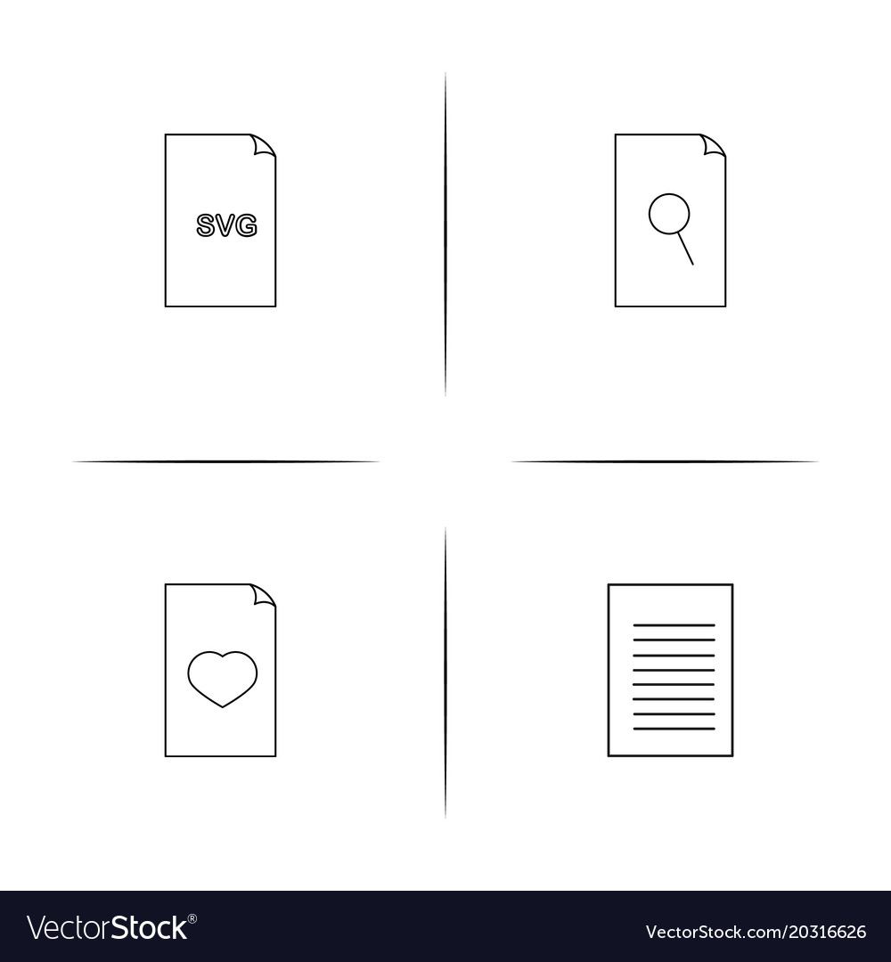 Files and folders sign simple linear icon