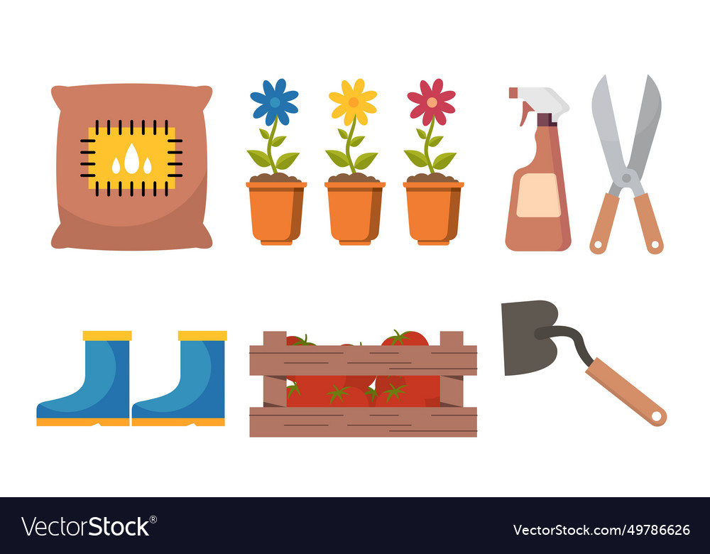 Garden tool gardening equipment logo