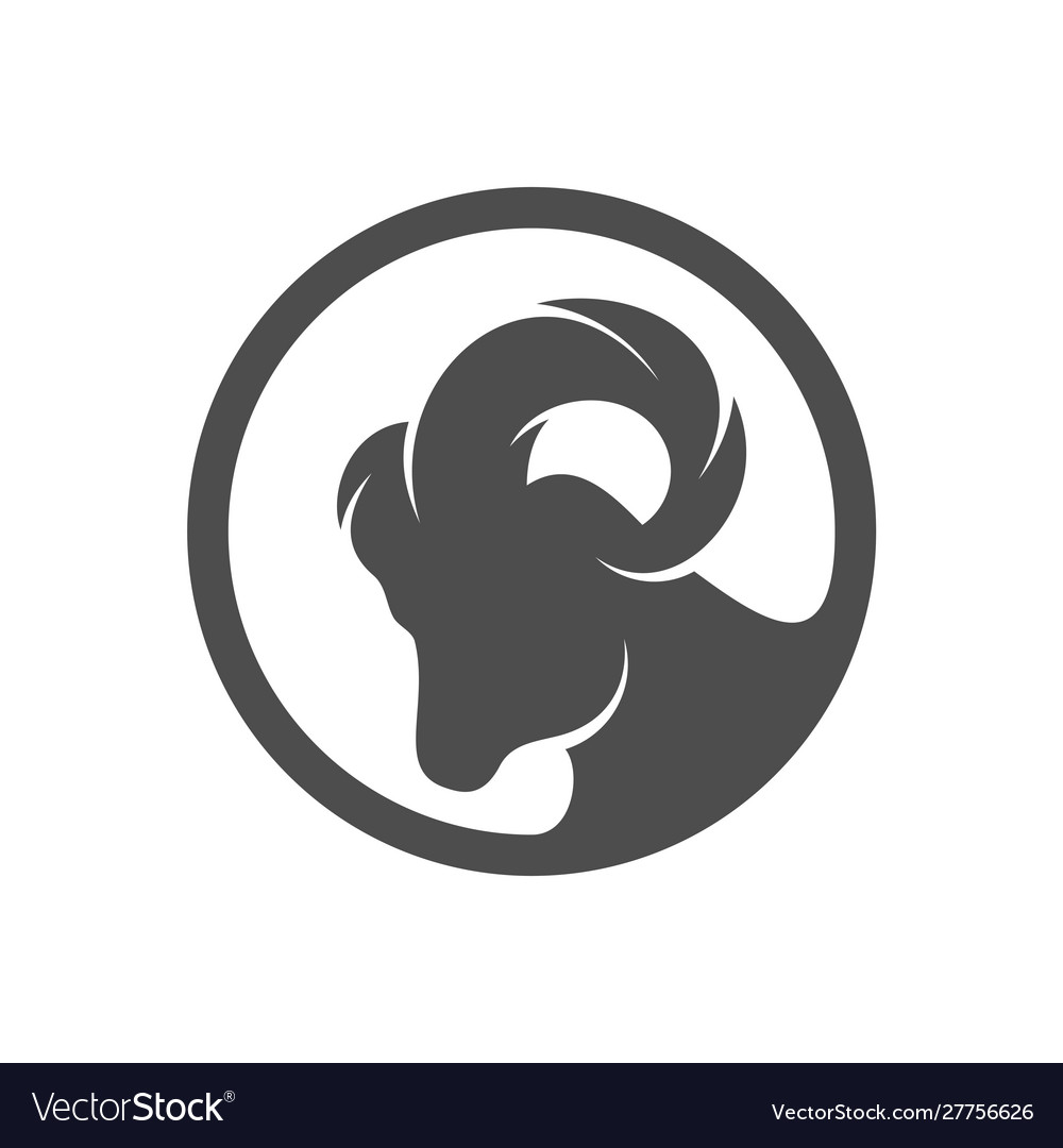 Goat logo design logo template Royalty Free Vector Image