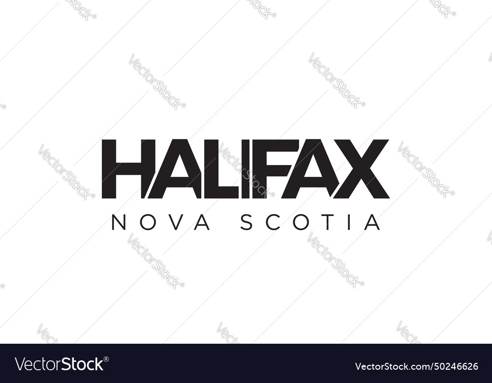 Halifax in the canada emblem design features Vector Image