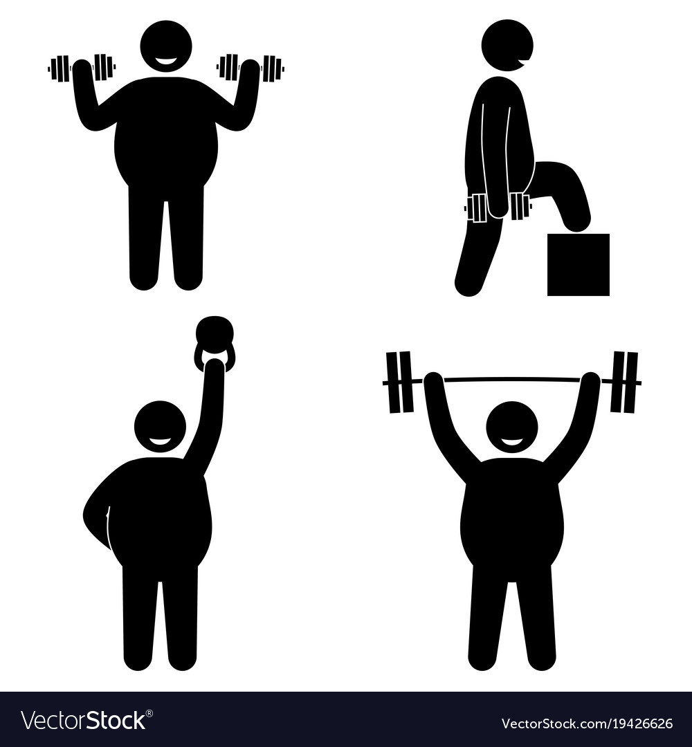 Übergewicht Man Fitness Training
