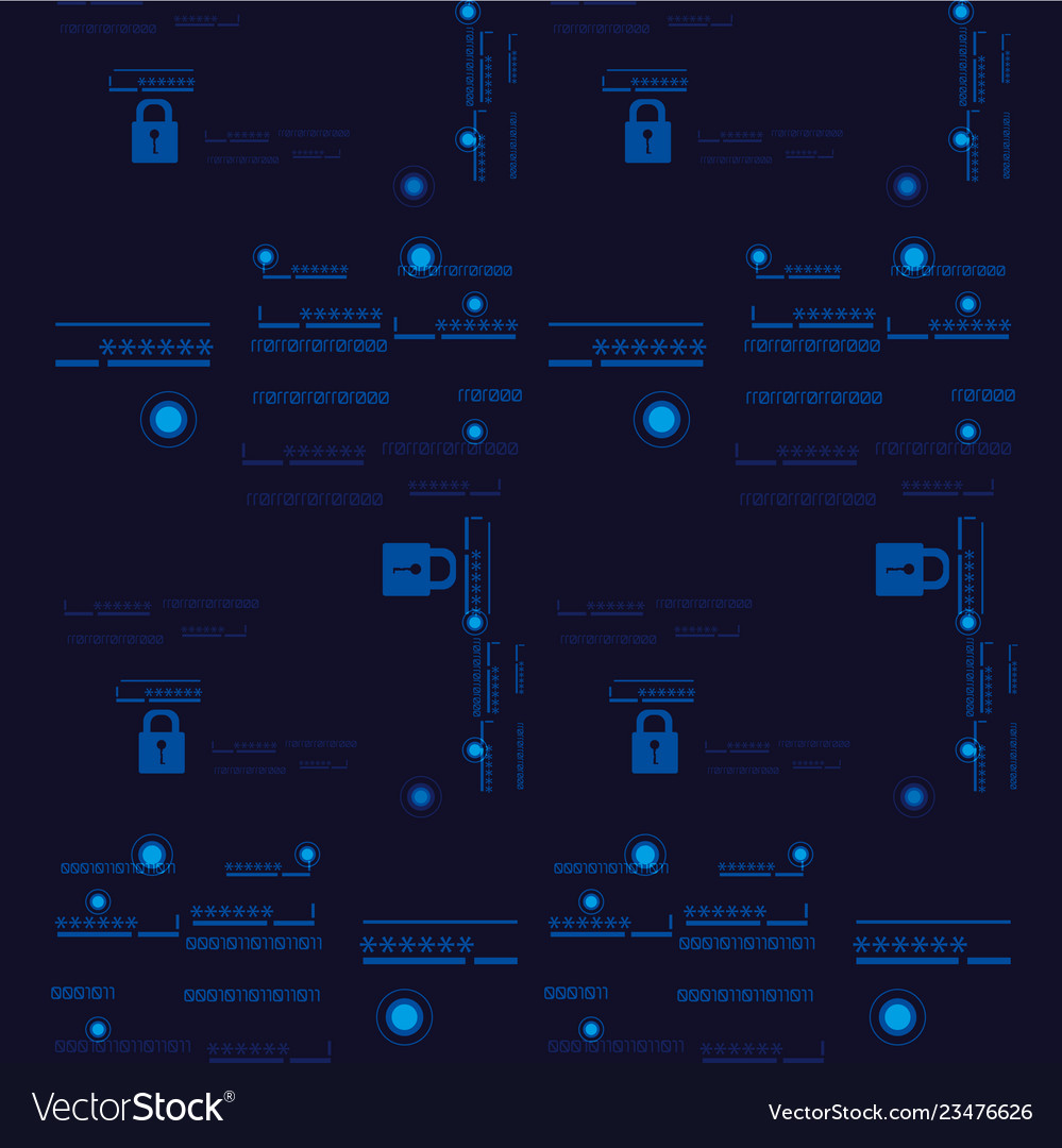 Padlock and password pattern background