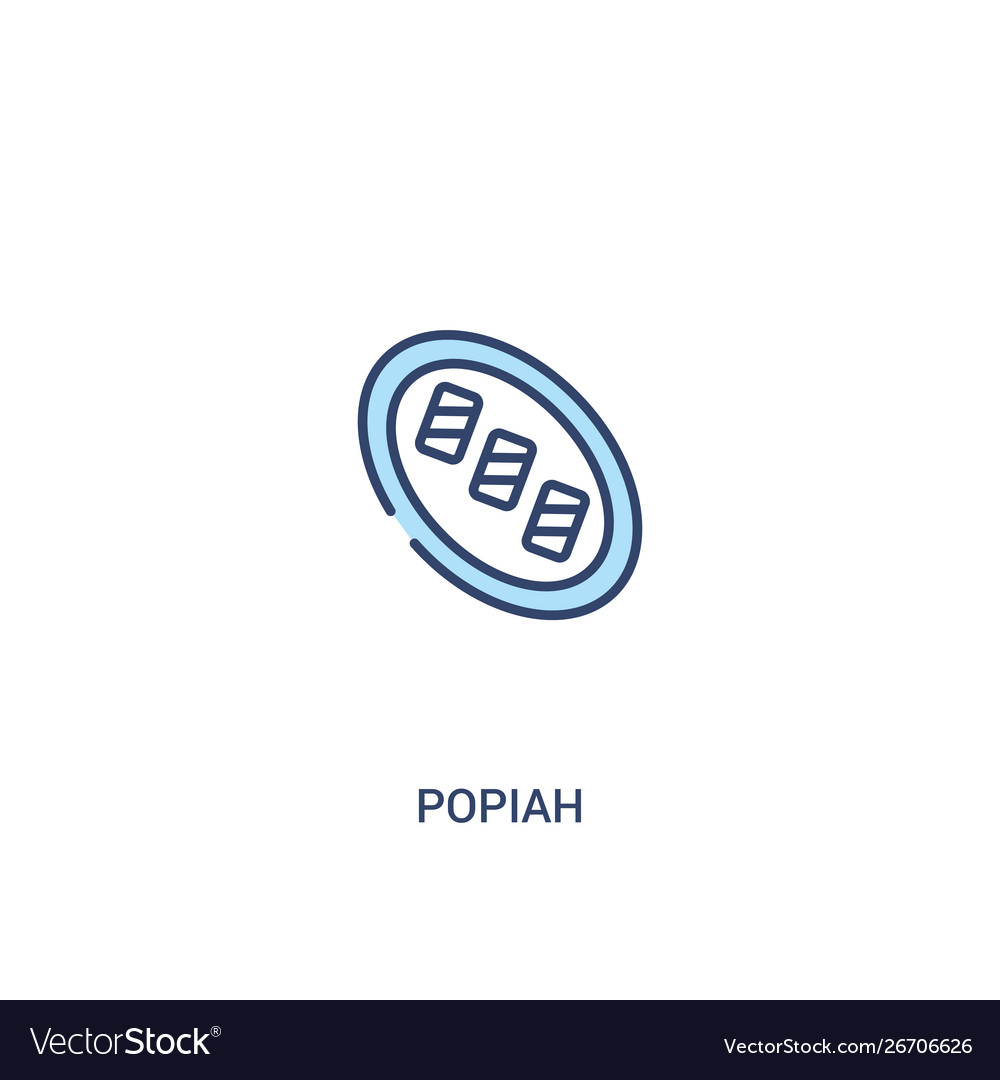 Popiah concept 2 colored icon simple line element