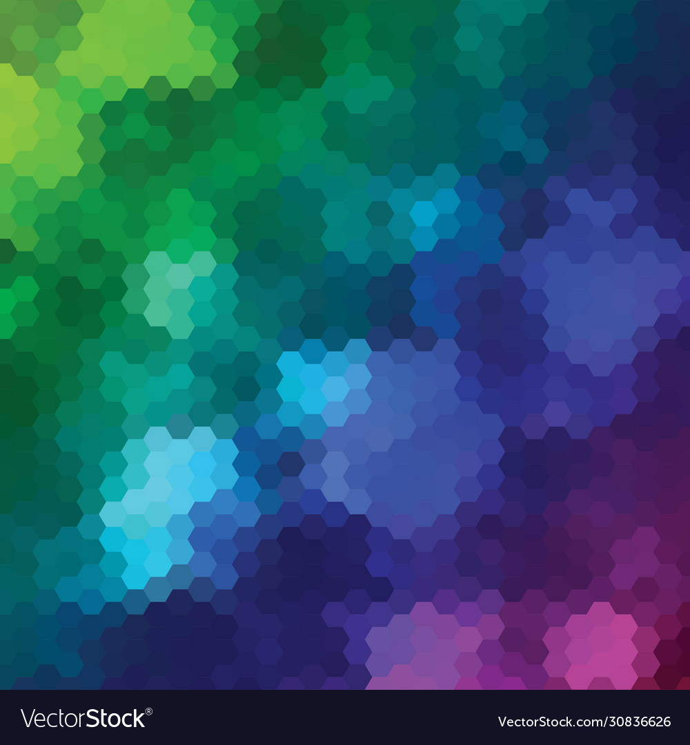 Rainbow hexagon background abstract