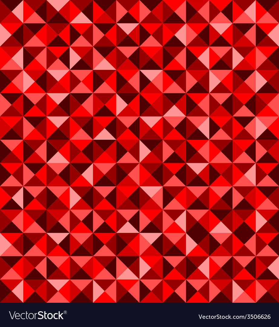 Red Faceted Geometric Pattern