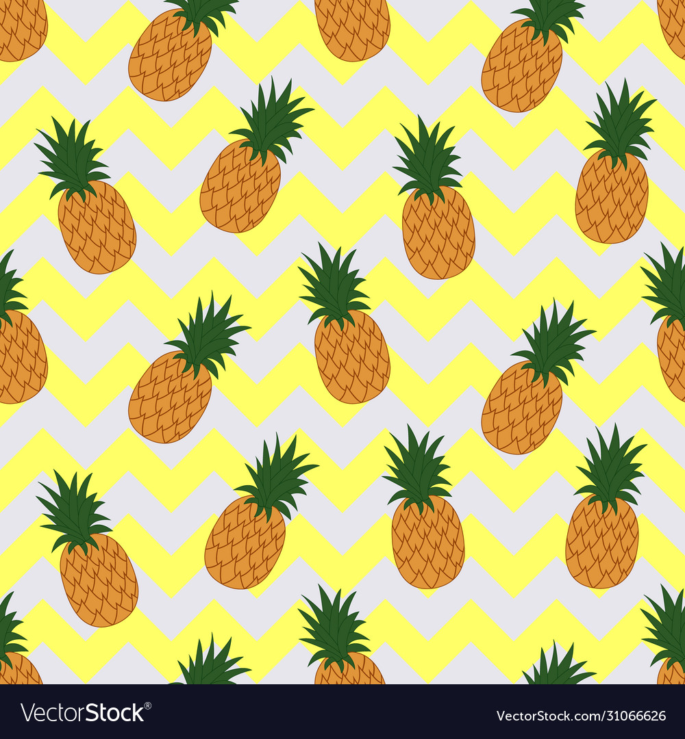 Seamless pattern with pineapples Vector Image Seamless pattern with pineapples