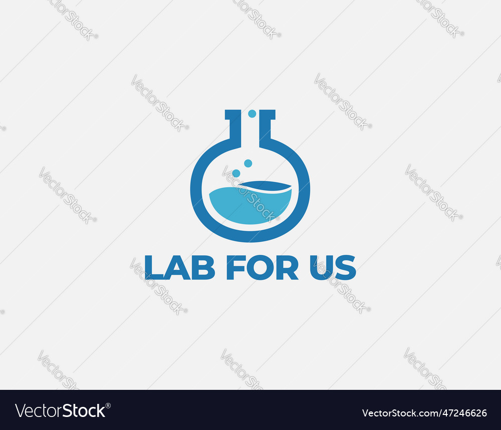 Simple science technology lab logo design template