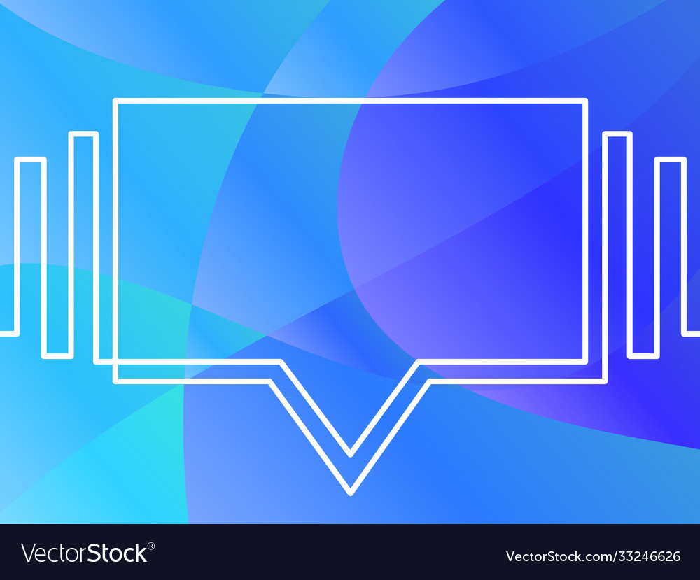 Speech bubble dynamic white continuous line