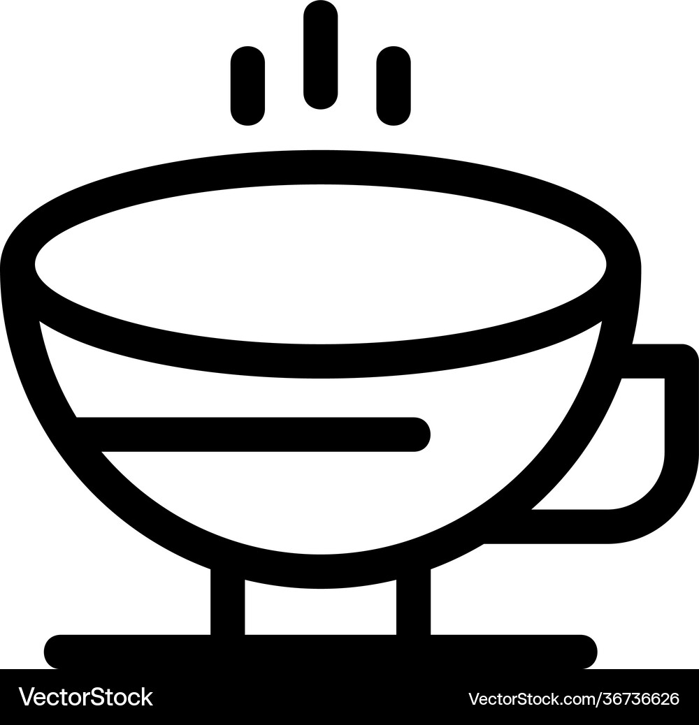 Teacup icon or logo isolated sign symbol Vector Image