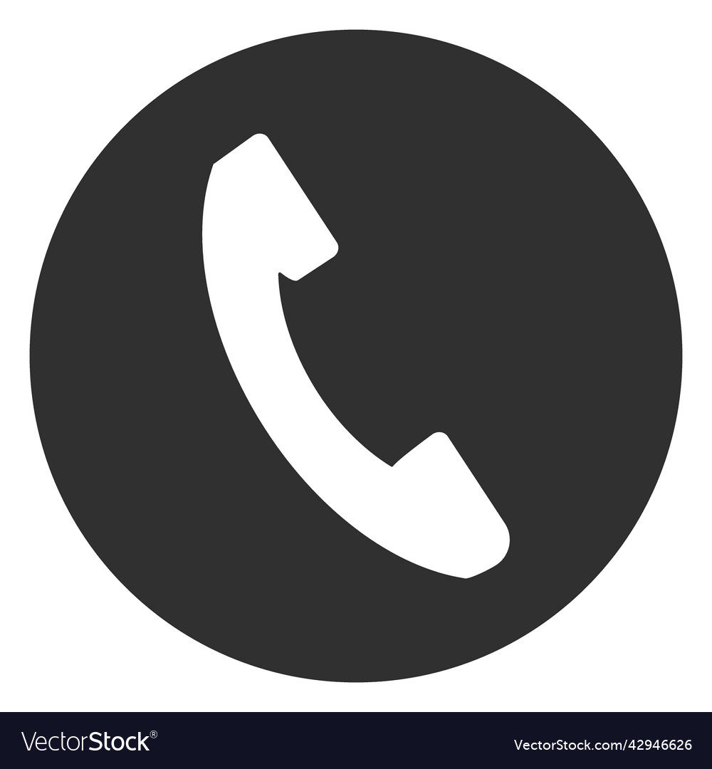 Telephone black and white icon high quality Vector Image