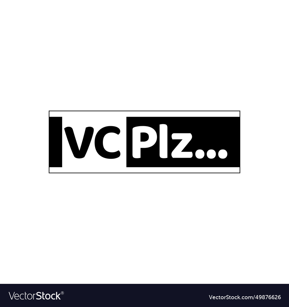 Video call please initial icon vc plz Vector Image Video call please initial icon vc plz