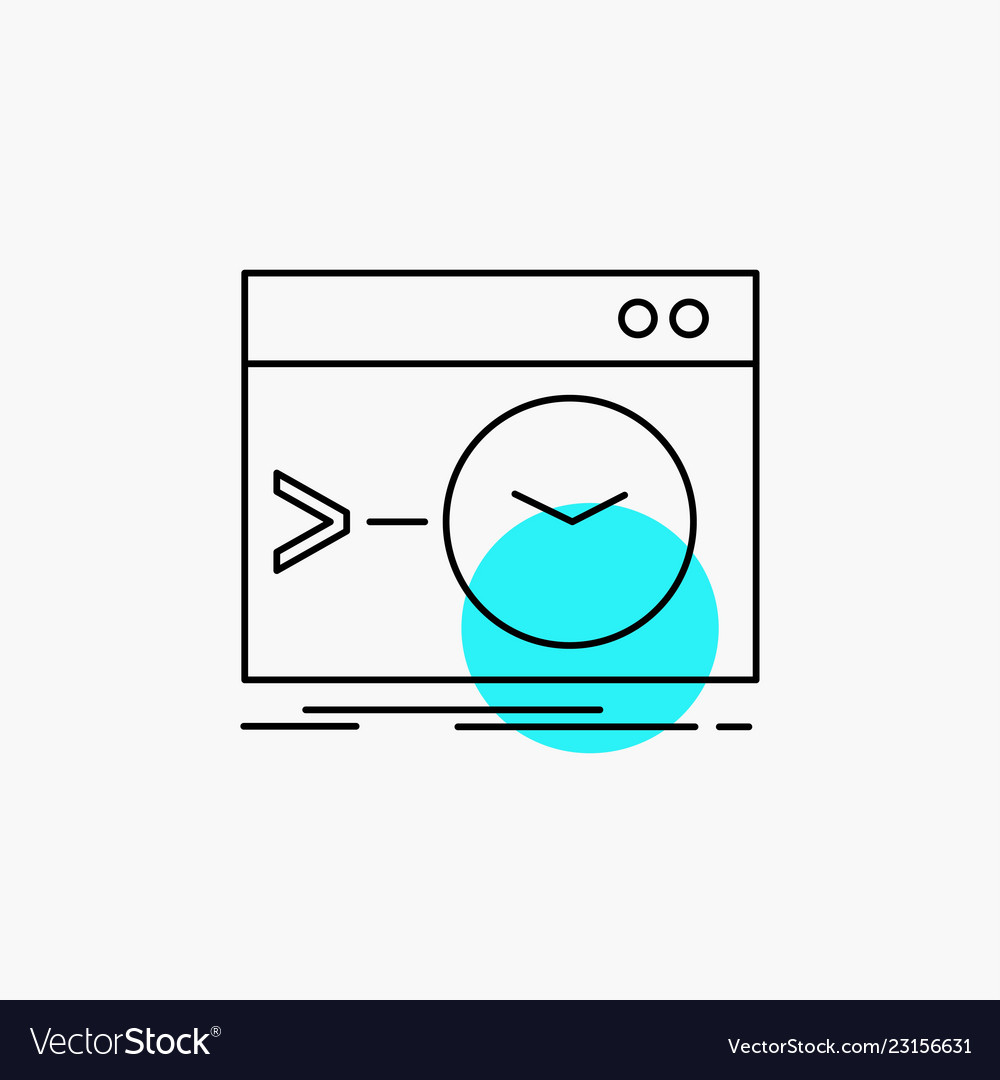 Admin befehl root software terminal line icon vector image Admin befehl root software terminal line icon