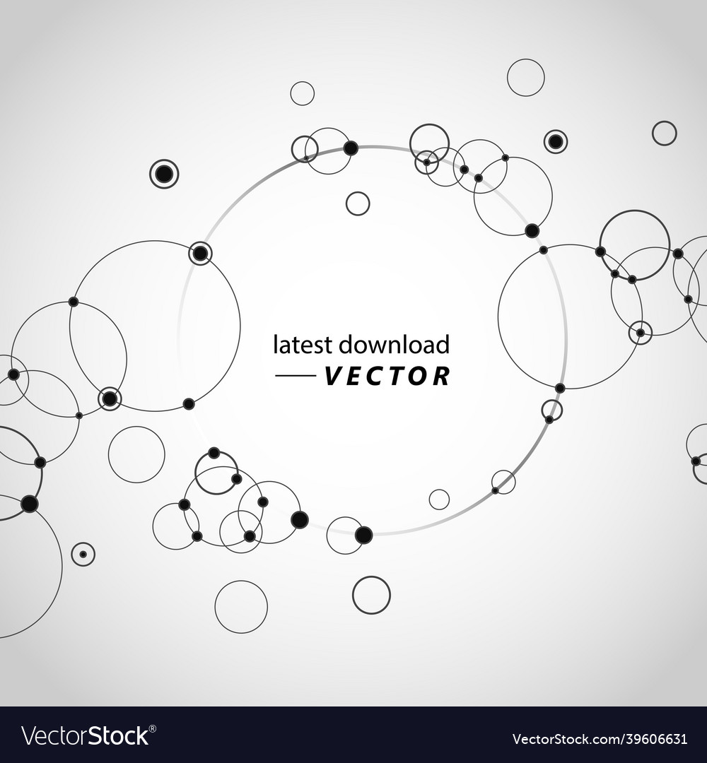 Circles connect with dots network technology