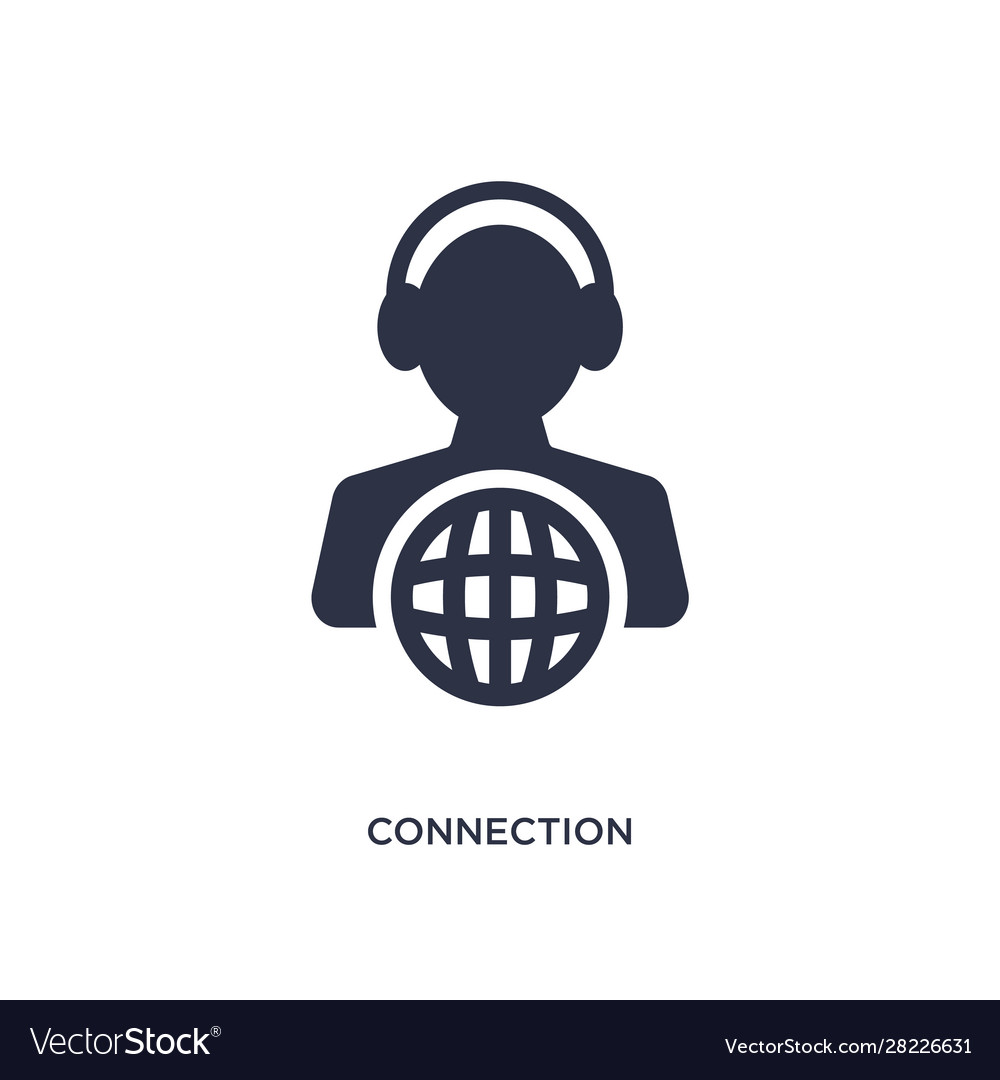 Connection icon on white background simple