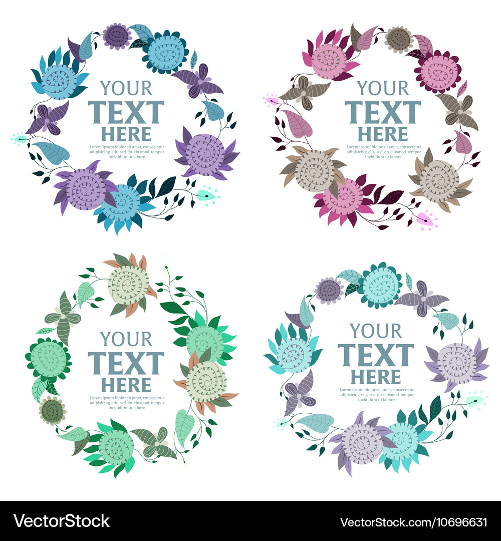 Flower wreath background Royalty Free Vector Image