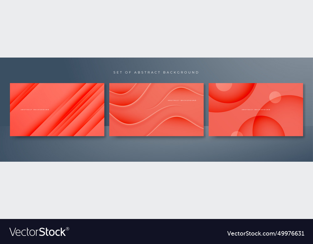 Light Red Abstract Background Set