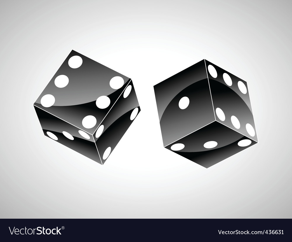 Orange dice Royalty Free Vector Image VectorStock