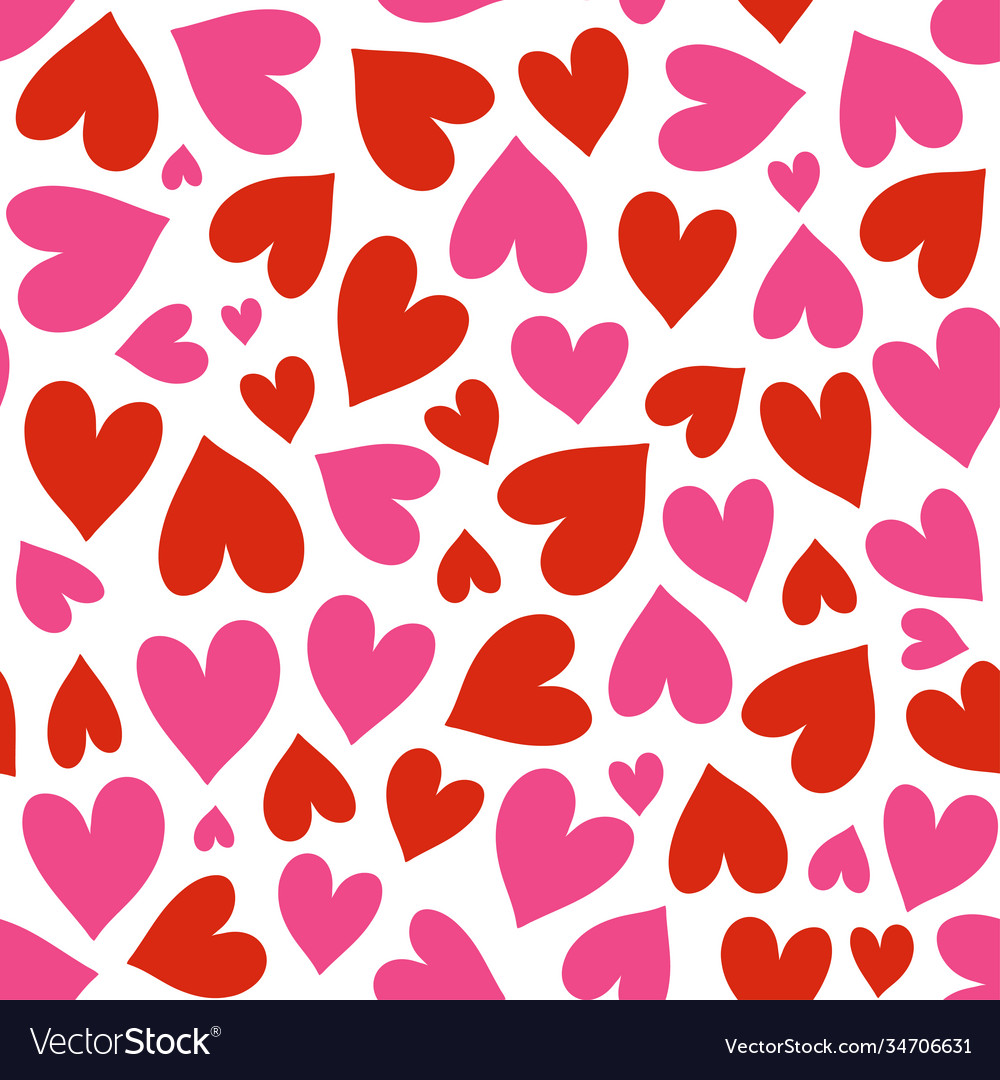 Seamless pattern with heart vector image Seamless pattern with heart