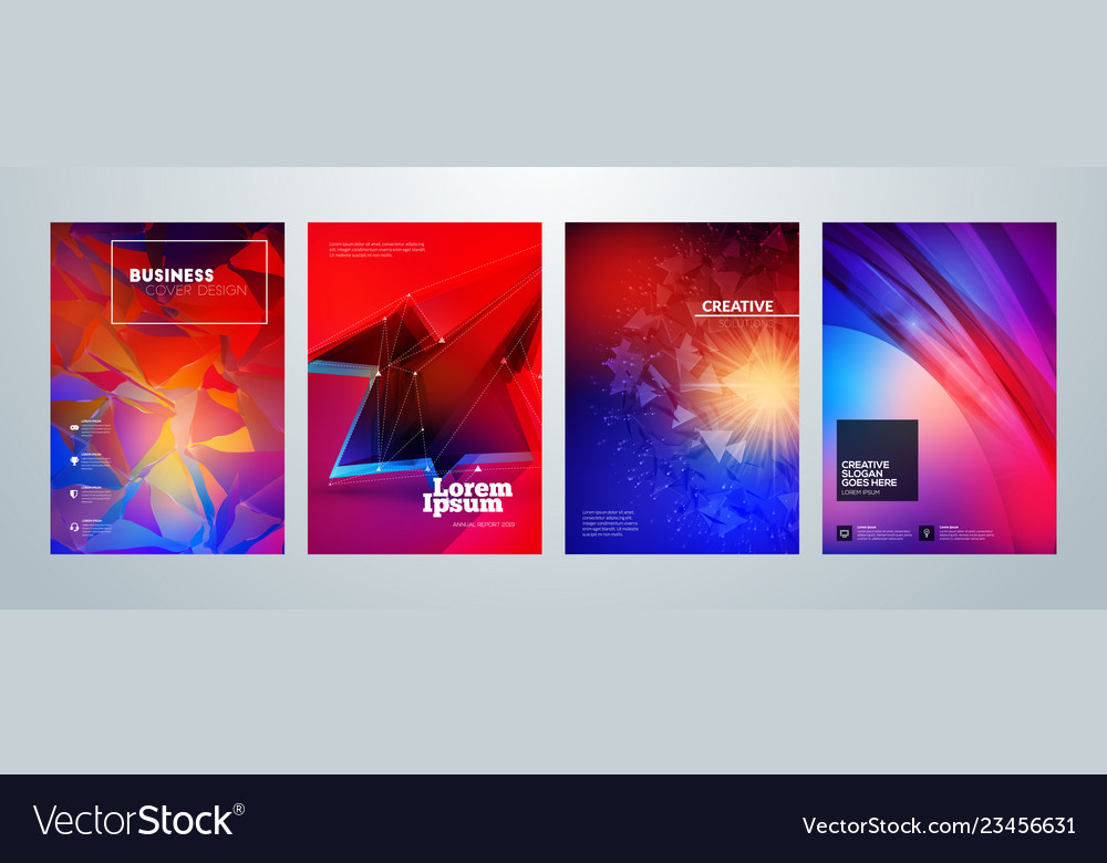 Set of business brochure cover design templates