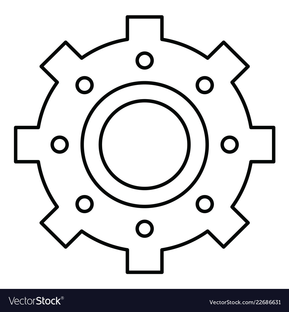 Setting icon in creative design with elements