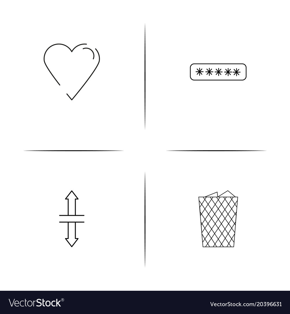 Signs and symbols simple linear icon setsimple