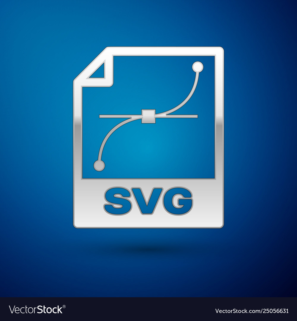 Silver svg file document icon download button Vector Image